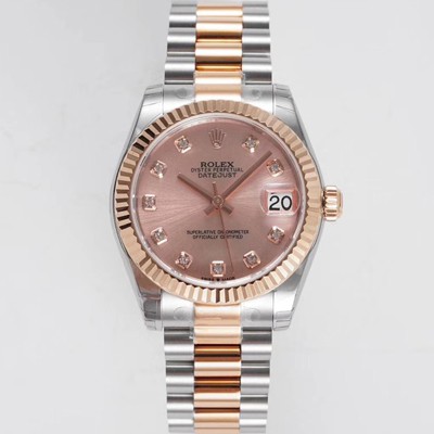 SA급 로렉스 여성용 데이져스트 178271 플루티드 18k 로즈골드 31mm 오이스터 오토매틱 2236타입 핑크 다이얼 rol5443 xx