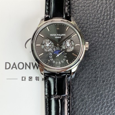 SA급 파텍필립 남성용 퍼페추얼 캘린더 5140 가죽줄 40mm 오토매틱 Cal.240 타입 그레이 다이얼 pat2238 xx