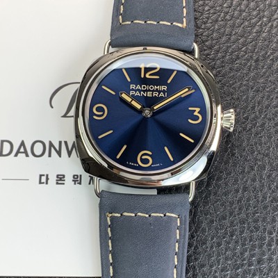 SA급 파네라이 남성용 라디오미르 PAM01383 오피치네 3데이즈 45mm 오토매틱 Cal.P.6000타입 블루 다이얼 pan5243 xx