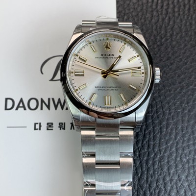 SA급 로렉스 남성용 904스틸 오이스터 퍼페추얼 m126000 오토매틱 칼리버 3230타입 36미리 메탈시계 실버 다이얼 rol5601 xx