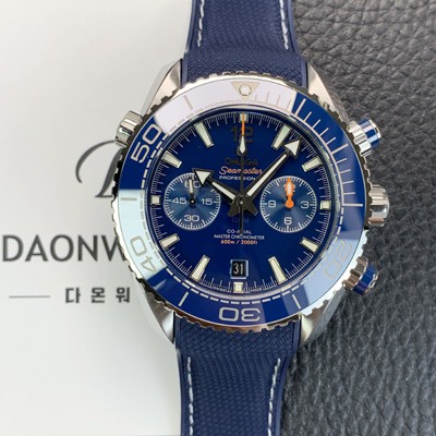 SA급 오메가 남성용 씨마스터 신제품 215.33.46.51.03.001 플래닛 오션 600m 코액시얼 마스터 크로노미터 45.5mm 크로노그래프 오토매틱 Cal.9900 타입 블루 다이얼 omg0199 xx