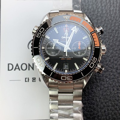 SA급 오메가 남성용 씨마스터 신제품 215.30.46.51.01.002 플래닛 오션 600m 코액시얼 마스터 크로노미터 45.5mm 크로노그래프 오토매틱 Cal.9900 타입 블랙 다이얼 omg0201 xx