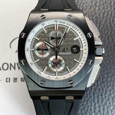 SA급 오데마피게 남성용 로얄오크 오프쇼어 26405CE.OO.A002CA.01 세라믹 베젤 크로노그래프 44mm 오토매틱 무브먼트 그레이 다이얼 aud6581 xx