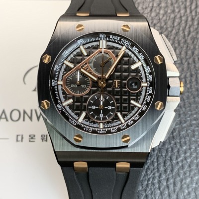 SA급 오데마피게 남성용 로얄오크 오프쇼어 26405CE.OO.A002CA.99.99 세라믹 베젤 크로노그래프 44mm 오토매틱 무브먼트 블랙 다이얼 aud6582 xx