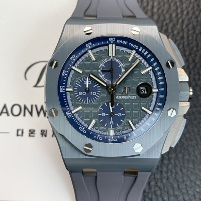SA급 오데마피게 남성용 로얄오크 오프쇼어 26405CG.OO.A004CA.01 세라믹 베젤 크로노그래프 44mm 오토매틱 무브먼트 그레이 다이얼 aud6583 xx