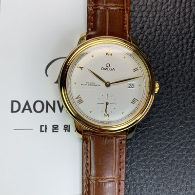 SA급 오메가 남성용 드빌 스몰 434.53.41.20.02.001 세컨즈 마스터 크로노미터 18K 옐우골드 41mm 오토매틱 Cal.8802 타입 실버 다이얼 omg0216 xx