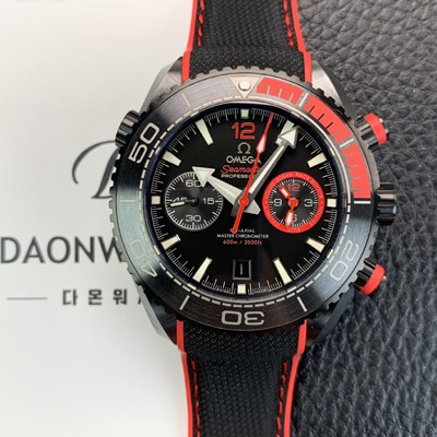 SA급 오메가 남성용 씨마스터 신제품 215.92.46.51.01.002 플래닛 오션 600m 코액시얼 마스터 크로노미터 45.5mm 크로노그래프 오토매틱 Cal.9900 타입 볼보 오션 레이스 블랙 다이얼 omg0206 xx