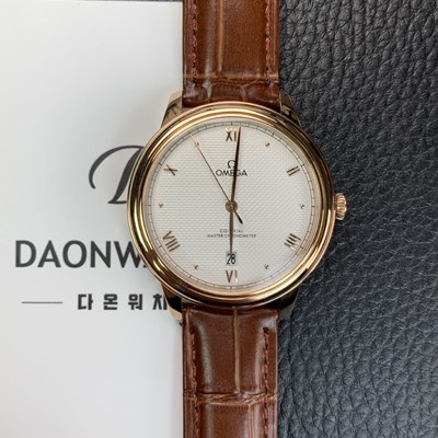 SA급 오메가 남성용 드빌 434.53.40.20.02.001 마스터 크로노미터 18K 로즈골드 40mm 오토매틱 Cal.8800 타입 실버 다이얼 omg0208 xx