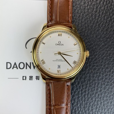 SA급 오메가 남성용 드빌 434.53.40.20.02.002 마스터 크로노미터 18K 옐우골드 40mm 오토매틱 Cal.8800 타입 실버 다이얼 omg0209 xx