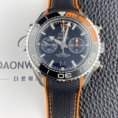 SA급 오메가 남성용 씨마스터 신제품 215.32.46.51.01.001 플래닛 오션 600m 코액시얼 마스터 크로노미터 45.5mm 크로노그래프 오토매틱 Cal.9900 타입 블랙 다이얼 omg0240 xx