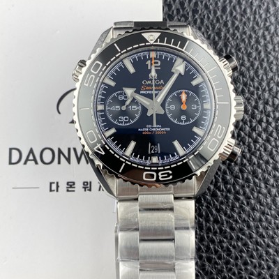 SA급 오메가 남성용 씨마스터 신제품 215.30.46.51.01.001 플래닛 오션 600m 코액시얼 마스터 크로노미터 45.5mm 크로노그래프 오토매틱 Cal.9900 타입 블랙 다이얼 omg0250 xx
