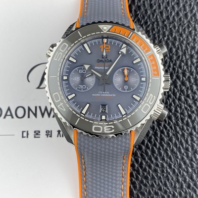 SA급 오메가 남성용 씨마스터 신제품 215.92.46.51.99.001 플래닛 오션 600m 코액시얼 마스터 크로노미터 45.5mm 크로노그래프 오토매틱 Cal.9900 타입 그레이 다이얼 omg0241 xx