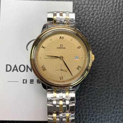 SA급 오메가 남성용 드빌 스몰 434.20.41.20.08.001 세컨즈 마스터 크로노미터 18K 옐우골드 41mm 오토매틱 Cal.8802 타입 샴페인 다이얼 omg0214 xx