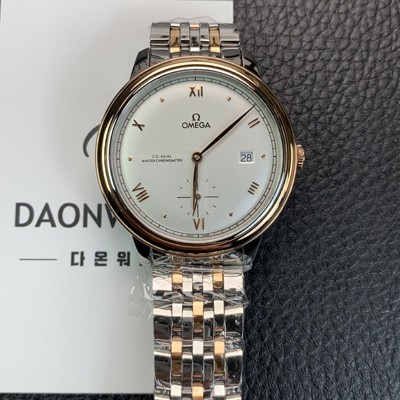 SA급 오메가 남성용 드빌 스몰 434.20.41.20.02.001 세컨즈 마스터 크로노미터 18K 로즈골드 41mm 오토매틱 Cal.8802 타입 실버 다이얼 omg0215 xx