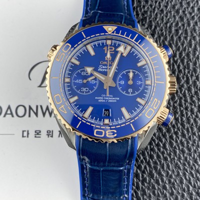 SA급 오메가 남성용 씨마스터 신제품 215.23.46.51.03.001 플래닛 오션 600m 코액시얼 마스터 크로노미터 45.5mm 크로노그래프 오토매틱 Cal.9900 타입 블루 다이얼 omg0245 xx