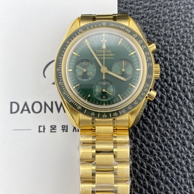 SA급 오메가 남성용 스피드마스터 프로페셔널 310.60.42.50.10.001 문워치 42mm 18K 옐우골드 수동형 Cal.3861타입 그린 다이얼 omg0266 xx