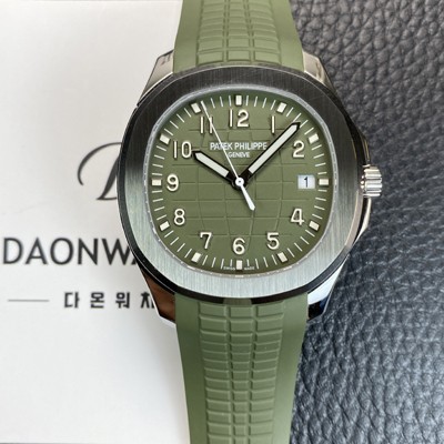 SA급 파텝필립 남성용 하이엔드 아쿠아넛 Ref. 5168G-010 42.2mm 오토매틱 Cal.324 S C 타입 그린 다이얼 pat2256 xx