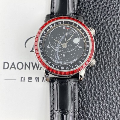 SA급 파텍필립 남성용 그랜드 컴플리케이션 6104P 문페이즈 43mm 오토매틱 Cal.240 타입 블랙 다이얼 pat2277 xx