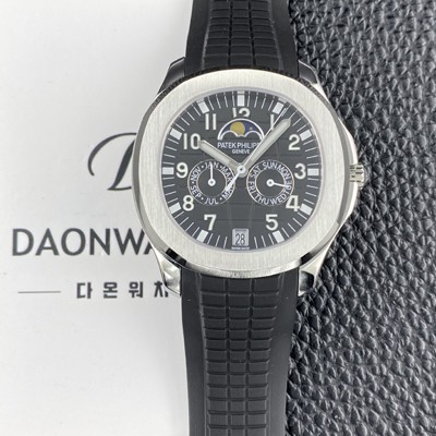 SA급 파텝필립 남성용 아쿠아넛 5261R 루스 연간 캘린더 문페이즈 39.9mm 오토매틱 Cal.324 S C 타입 블랙 다이얼 pat2268 xx