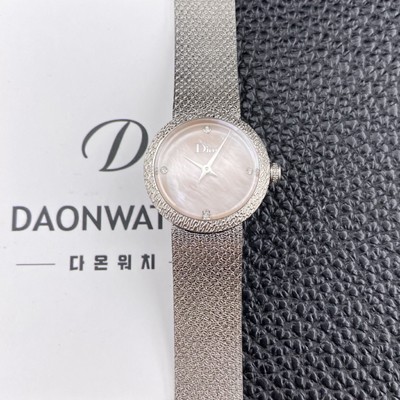 SA급 
디올 여성용 라디드 사틴 25mm 쿼츠 무브먼트 자게 다이얼 dio1011 xx