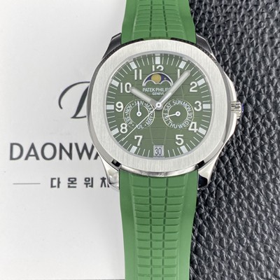 SA급 파텝필립 남성용 아쿠아넛 5261R 루스 연간 캘린더 문페이즈 39.9mm 오토매틱 Cal.324 S C 타입 그린 다이얼 pat2269 xx