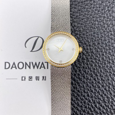 SA급 
디올 여성용 라디드 사틴 25mm 다이아몬드 쿼츠 무브먼트 화이트 자게 다이얼 dio1005 xx