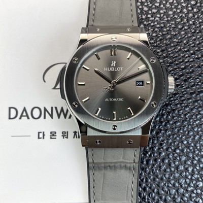 SA급 휴블렛 남성용 클래식 퓨전 542.NX.7071.LR 42mm 오토매틱 2892타입 그레이 다이얼 hub2143 xx