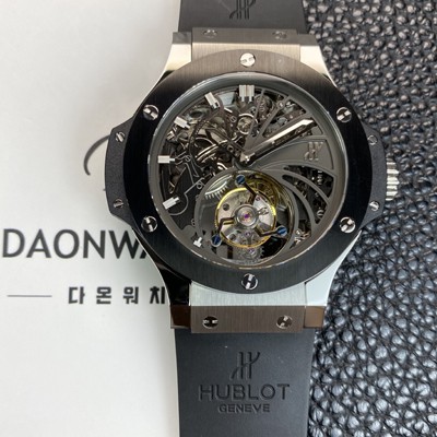 SA급 휴블렛 남성용 빅뱅 투어빌론 탑재 무브먼트 스켈레톤 다이얼 hub2153 xx