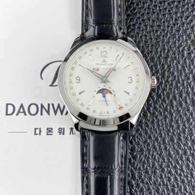 SA급 예거르쿨트르남성용 마스터 캘린더 문페이즈 39mm 오토매틱 cal.866타입 화이트 다이얼 jag0429 xx