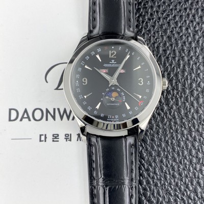 SA급 예거르쿨트르남성용 마스터 캘린더 문페이즈 39mm 오토매틱 cal.866타입 블랙 다이얼 jag0430 xx