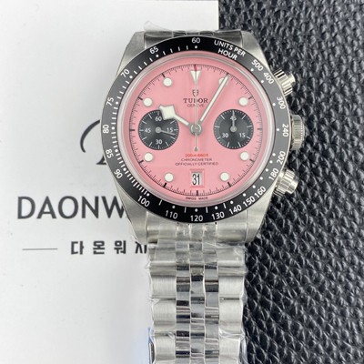 SA급 튜더 남성용 헤리티지 블랙베이 M79360N 크로노그래프 팬더 41mm 오토매틱 7750무브먼트 핑크 다이얼 tud5138 xx