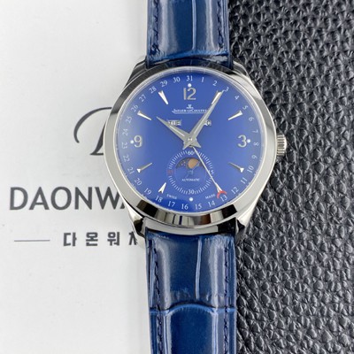 SA급 예거르쿨트르남성용 마스터 캘린더 문페이즈 39mm 오토매틱 cal.866타입 블루 다이얼 jag0432 xx