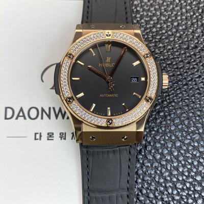 SA급 휴블렛 남성용 클래식 퓨전 542.OX.1181.LR.1104 18K 로즈골드 42mm 오토매틱 2892타입 블랙 다이얼 hub2148 xx