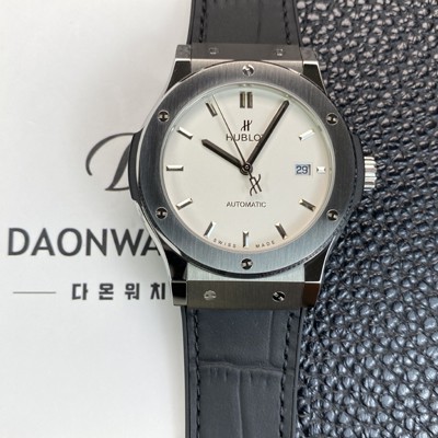 SA급 휴블렛 남성용 클래식 퓨전 542.NX.2611.LR 42mm 오토매틱 2892타입 화이트 다이얼 hub2140 xx