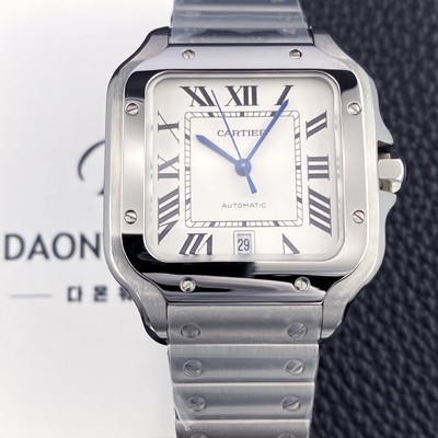 SA급 까르띠에 남성용 산토스 드 까르띠에 워치 WSSA0018 라지 39.8mm 오토매틱 9015 무브먼트 화이트 다이얼 car69388 xx
