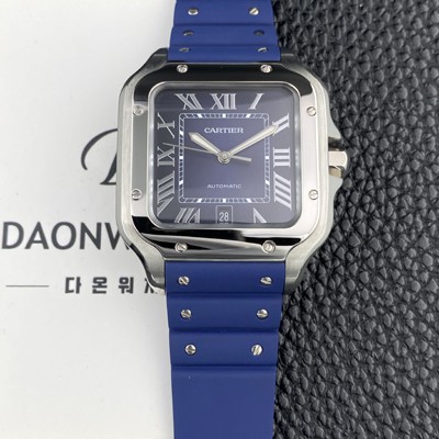 SA급 까르띠에 남성용 산토스 드 까르띠에 워치 WSSA0071 라지 39.8mm 오토매틱 9015 무브먼트 블루 다이얼 car69398 xx