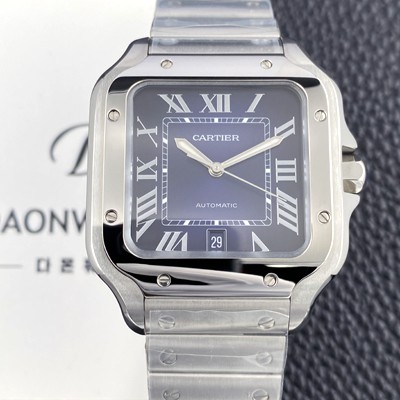 SA급 까르띠에 남성용 산토스 드 까르띠에 워치 WSSA0071 라지 39.8mm 오토매틱 9015 무브먼트 블루 다이얼 car69389 xx