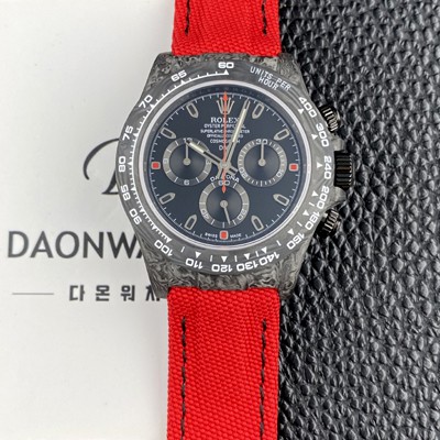 SA급 로렉스남성용 데이토나 DIW 포지드카본 커스텀 40미리 크로노그래프 오토매틱 Cal.4130 무브먼트 블랙 다이얼 rol5644 xx