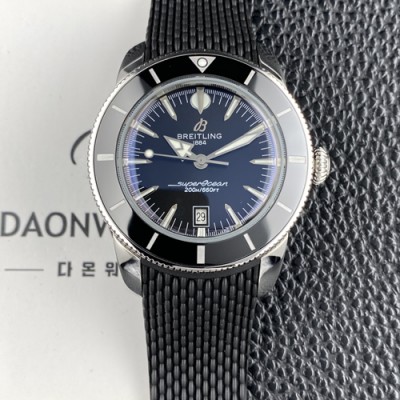 SA급 브라이틀링 남성용 슈퍼오션 해리티지 42mm 세라믹 베젤 오토매틱 B31타입 블랙 다이얼 bre6077 xx