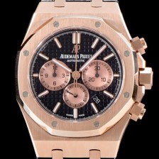 SA급 오데마피게 남성용 NEW 로얄오크 26320OR.OO.1220OR.01 18K 로즈골드 41mm 사이즈 드레스 워치!! 크로노그래프 블랙 와플 다이얼 브레이슬릿 신형 ETA 7750B-2 오토매틱 무브먼트 AUD0120 xx