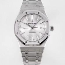 SA급 오데마피게 남성용 하이엔드 로얄오크 15400ST.OO.1220ST.02 오토매틱 Cal.3120타입 41mm 실버 와플 다이얼 AUD4230 xx