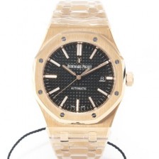 SA급 오데마피게 남성용 하이엔드 로얄오크 15400OR.OO.1220OR.01 18K 로즈골드 오토매틱 Cal.3120타입 41mm 블랙 와플 다이얼 AUD0152 xx
