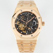 SA급 오데마피게 남성용 로얄오크 15407OR.OO.1220OR.01 더블 밸런스 휠 오픈워크 18k 로즈골드 41mm 오토매틱 Cal.3132무브먼트 스켈레톤 다이얼 AUD0242 xx