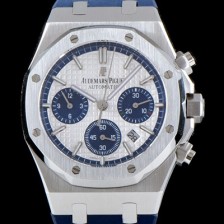 SA급 오데마피게 남성용 로얄오크 26326ST.OO.D027CA.01 크로노그래프 화이트 와플 다이얼 신형 ETA 7750B-2 오토매틱 무브먼트 AUD0130 xx