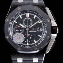 SA급 오데마피게 남성용 NEW MOVT UP!! 로얄오크 오프쇼어 26400AU.OO.A002CA.01 포지드 카본 에디션 블랙 세라믹 베젤 크로노그래프 블랙 와플 다이얼 오토매틱 무브먼트 AUD0200 xx