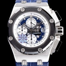 SA급 오데마피게 남성용 로얄오크 오프쇼어 루벤 바리첼로 블랙 세라믹 베젤 크로노그래프 스켈레톤 다이얼 오토매틱 무브먼트 AUD0250 xx