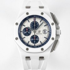 SA급 오데마피게 남성용 로얄오크 오프쇼어 26400IO.OO.A004CA.01 리얼세라믹 화이트 와플 다이얼 화이트 러버 스트랩 오토매틱 무브먼트 AUD0203 xx