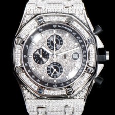 SA급 오데마피게 남성용 최고급 소재!!로얄오크 오프쇼어 26473BC.ZZ.8043BC.01 최상급쥬얼 화이트 골드 풀다이아몬드 세팅 크로노그래프 브레이슬릿 일본 수입산 VK쿼츠 무브먼트 AUD0101 xx