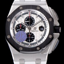 SA급 오데마피게 남성용 로얄오크 오프쇼어 26400SO.OO.A002CA.01 블랙 세라믹 베젤 크로노그래프 화이트 와플 다이얼 오토매틱 무브먼트 AUD0212 xx