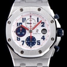 SA급 오데마피게 남성용 로얄오크 오프쇼어 26170ST.OO.D101CR.02 판다 다이얼 에디션!!크로노그래프 화이트 와플 다이얼 브레이슬릿 오토매틱 무브먼트 AUD0214 xx